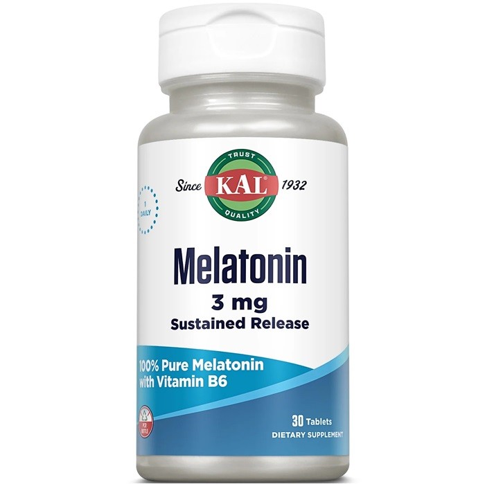 Melatonina 3mg 30 tablete cu eliberare prelungita Kal Vitamins