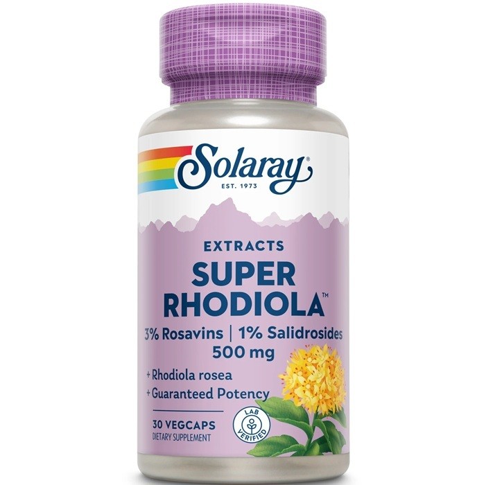 Super Rhodiola, adaptogen anti stres 500mg 30 capsule vegetale Solaray