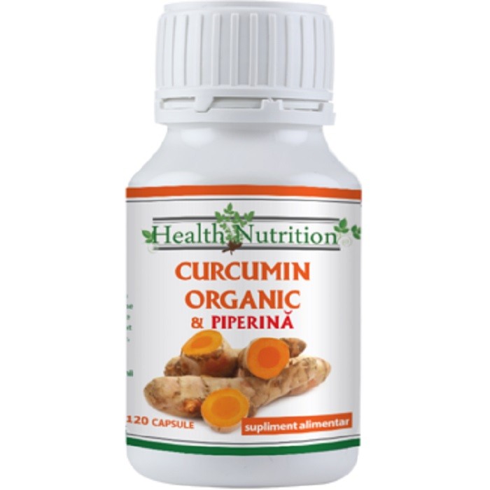 Curcumin organic cu piperina 120 capsule Health Nutrition