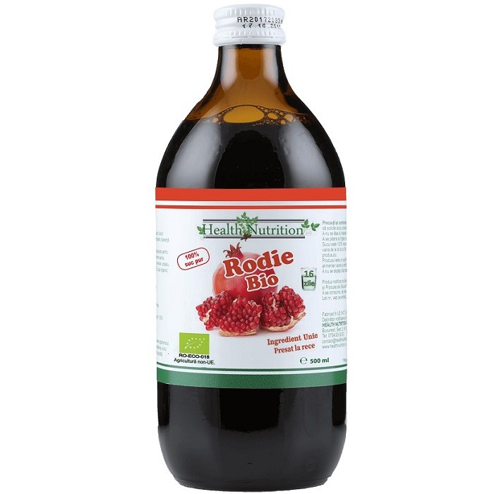 Suc de Rodie bio pur, fara zahar 500ml Health Nutrition
