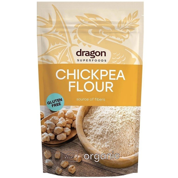 Faina de naut bio, fara gluten 200g Dragon Superfoods