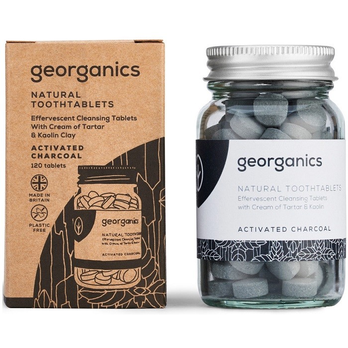 Pasta de dinti tablete Charcoal 120 buc Georganics