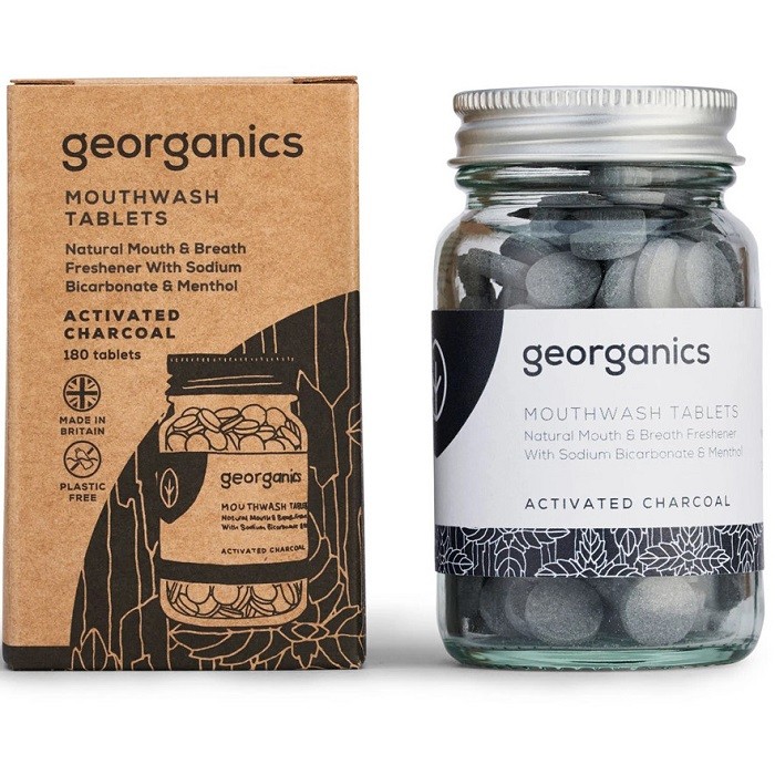 Apa de gura tablete Charcoal 180buc Georganics