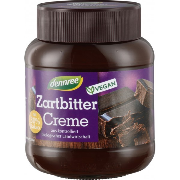 Crema de ciocolata amaruie vegana bio 400g Dennree