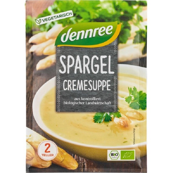 Supa crema de sparanghel bio, la plic 45g Dennree