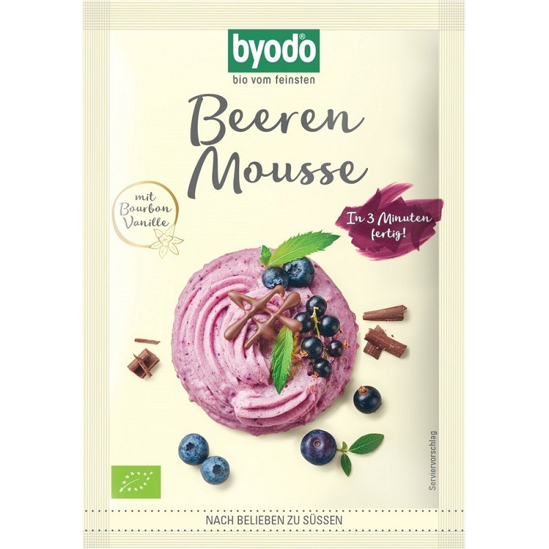 Mix pentru mousse cu fructe de padure bio, fara gluten 36g Byodo