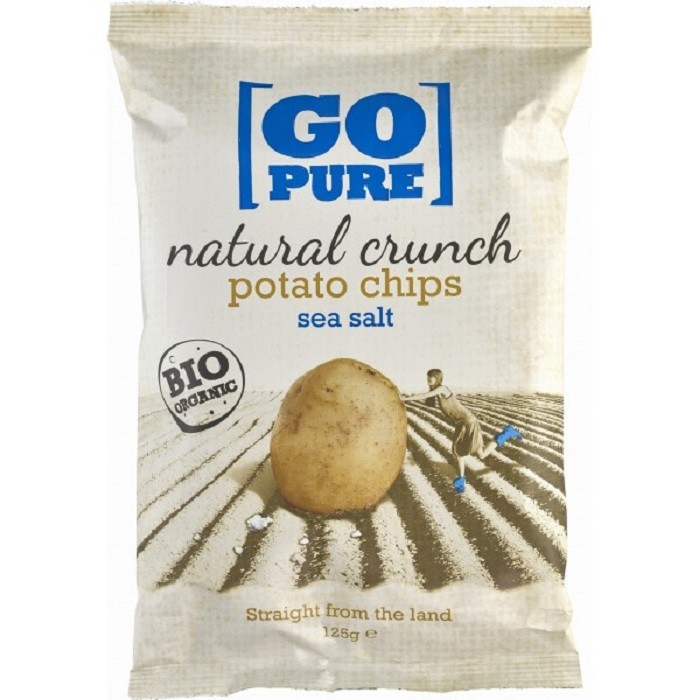 Chipsuri din cartofi bio cu sare, coapte manual, fara gluten 125g GoPure