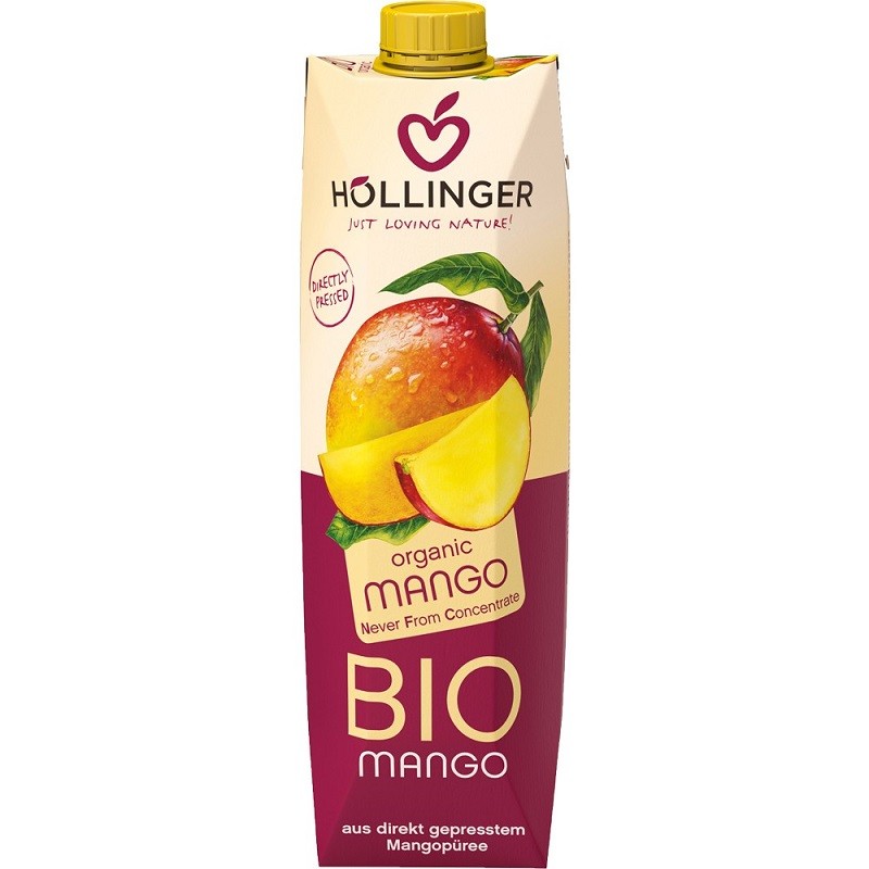 Nectar de mango bio, din presare directa 1 litru Hollinger