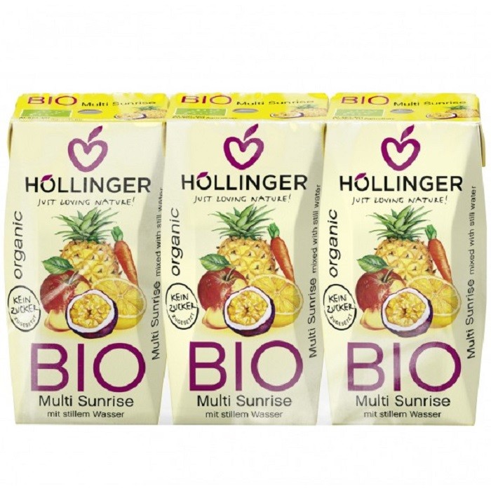 Suc Multi Sunrise bio, fara zahar 600ml Hollinger