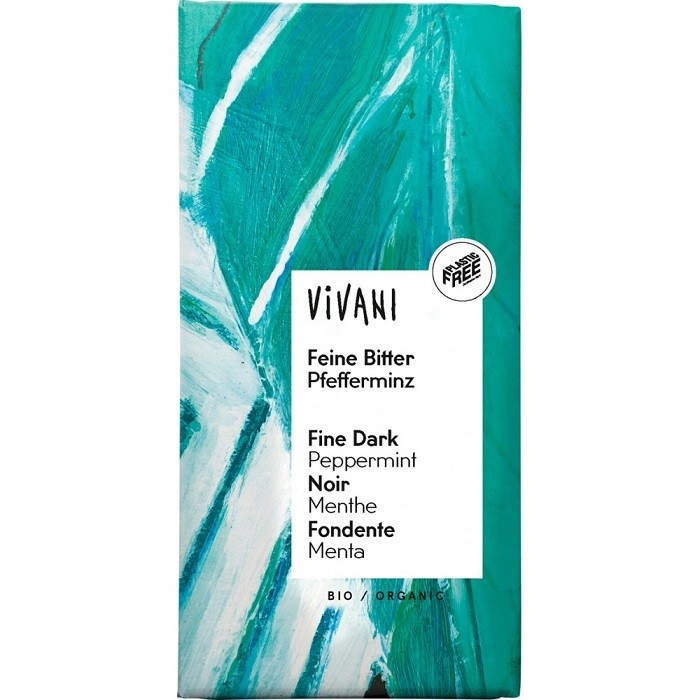 Ciocolata neagra cu menta bio 100g Vivani