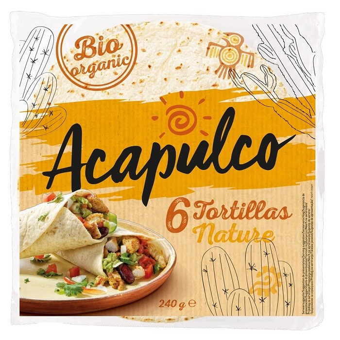 Lipii Tortilla bio, 6 buc, 240g Acapulco
