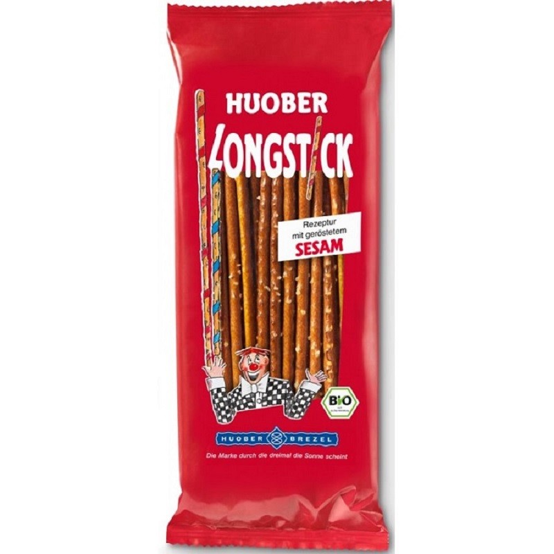 Sticks-uri lungi cu susan bio 150g Huober Brezel