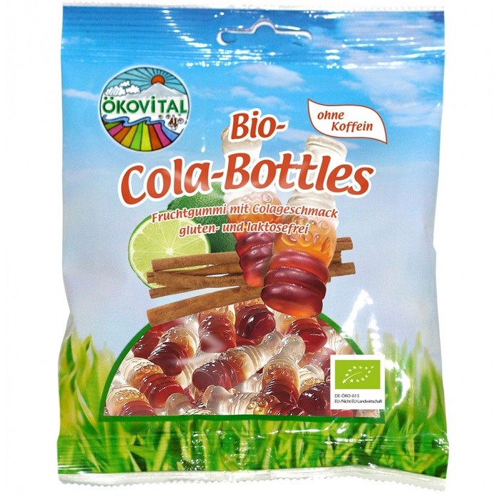 Jeleuri sticlute de Cola, fara cofeina bio 80g Okovital