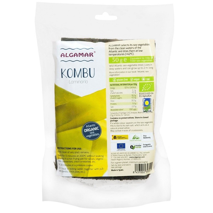 Alge Kombu raw bio 50g Algamar