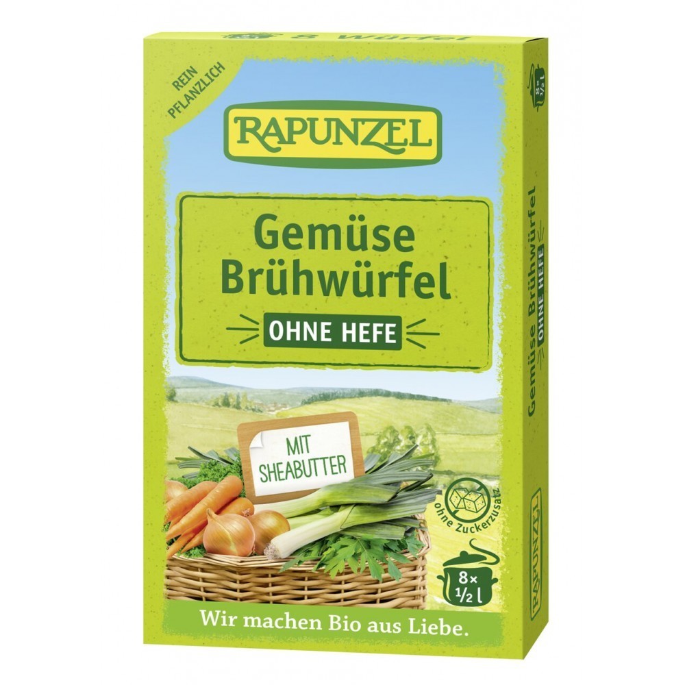 Cub de supa cu legume bio, fara drojdie 68g Rapunzel