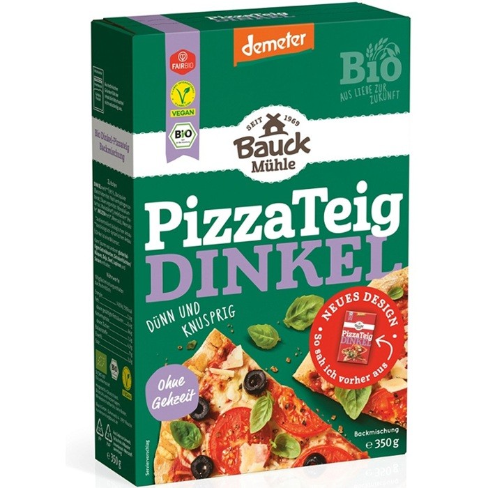 Mix de faina spelta pentru pizza bio Demeter 350g Bauckhof