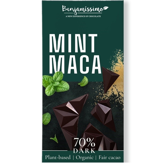Ciocolata cu menta si maca bio 60g Benjamissimo