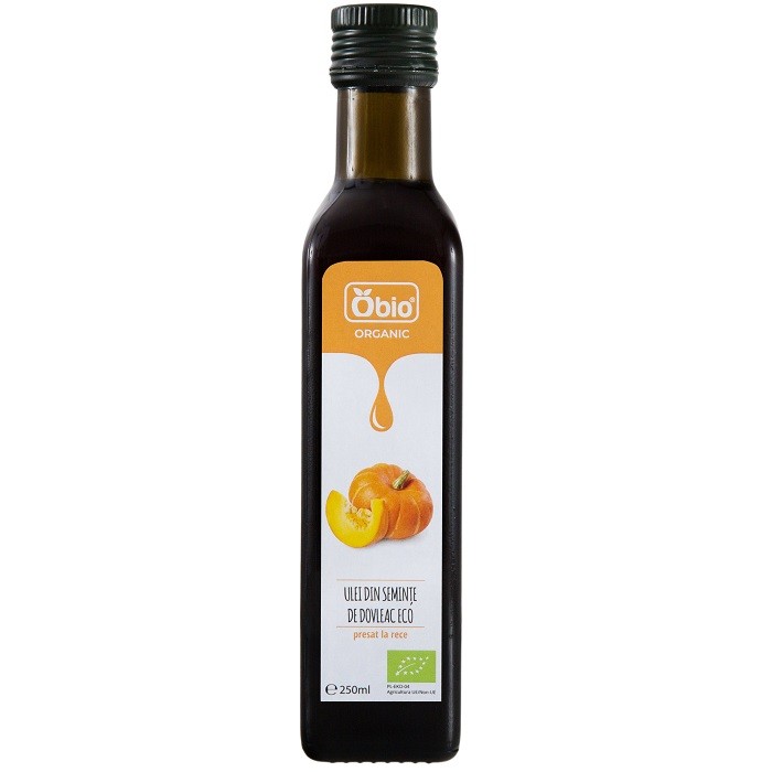 Ulei de dovleac bio, presat la rece 250ml Obio