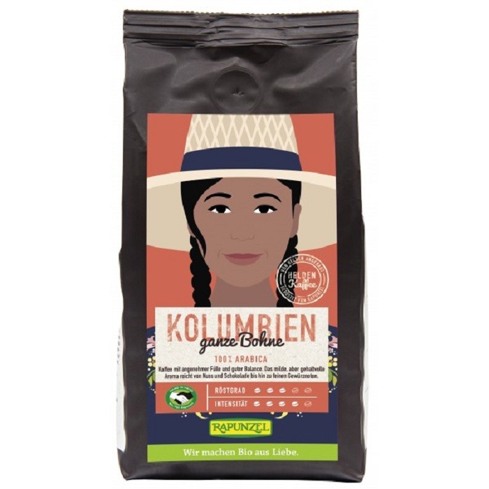 Cafea Arabica boabe Columbia bio 250g Rapunzel