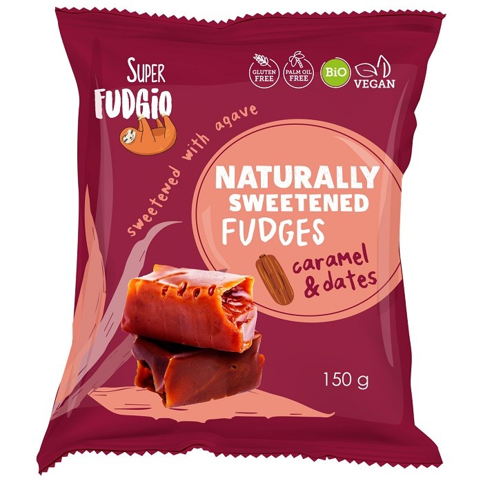 Caramele cu aroma caramel si curmale bio 150g Super Fudgio