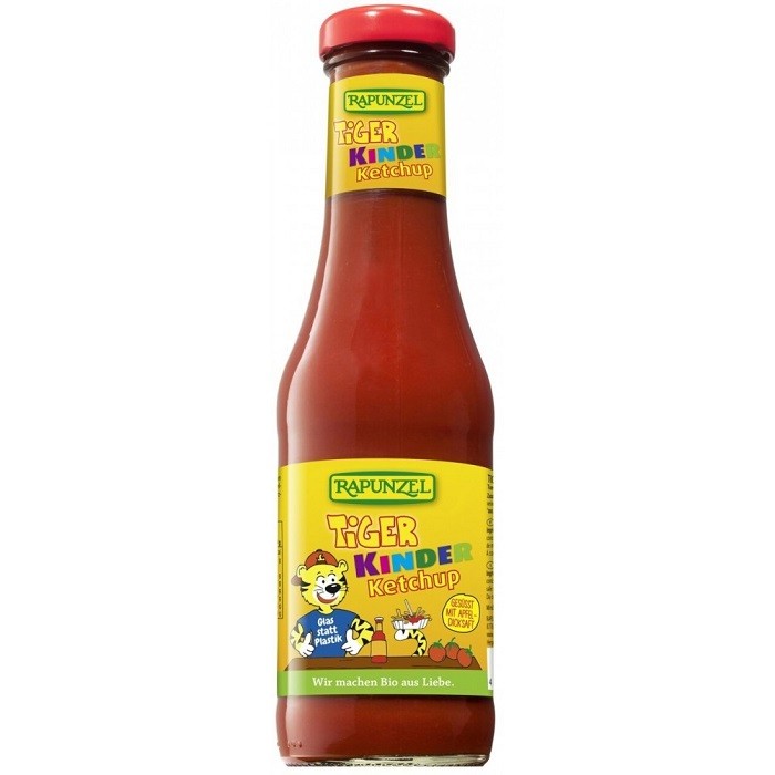 Ketchup indulcit cu nectar de mere pentru copii bio 450ml Rapunzel