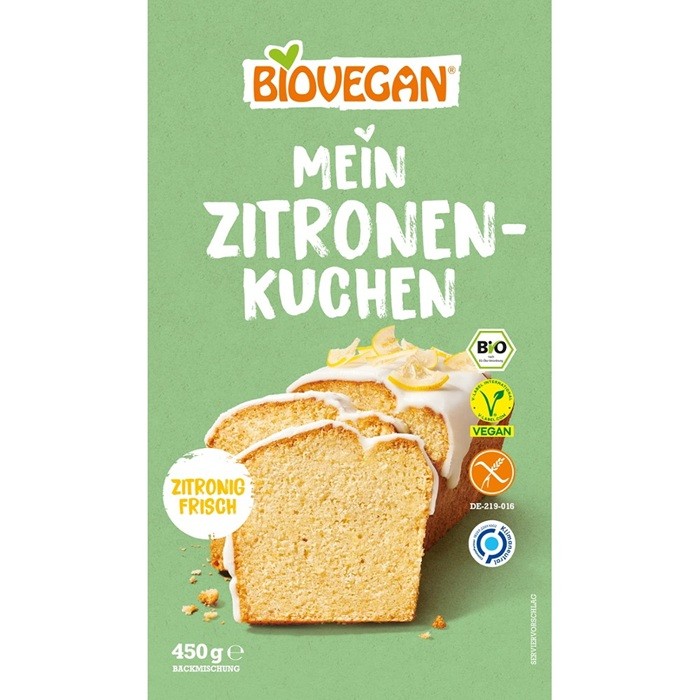 Mix pentru chec cu lamaie bio, fara gluten 450g Biovegan