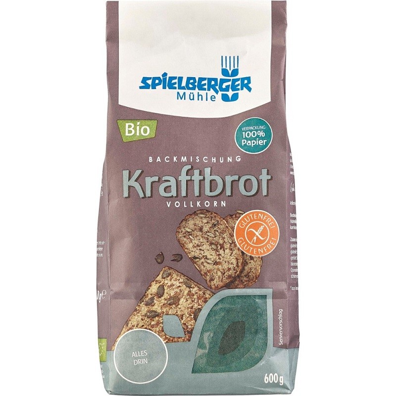 Mix pentru paine cu seminte bio, fara gluten 600g Spielberger