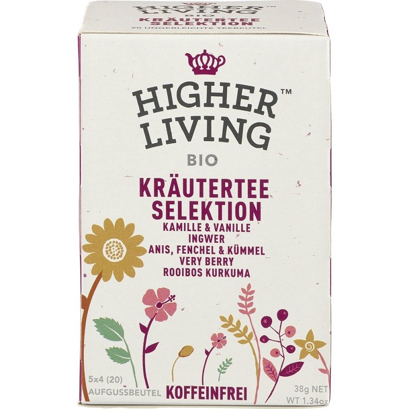 Selectie de ceaiuri din plante bio 20 plicuri Higher Living