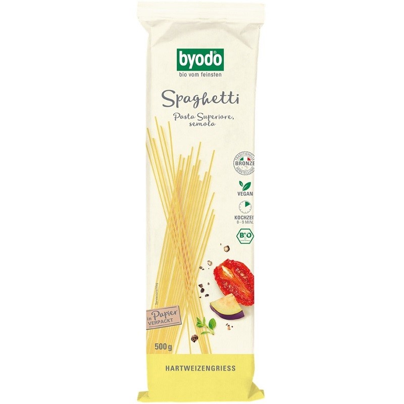 Spaghetti semola din grau dur bio 500g Byodo