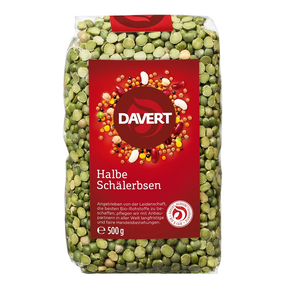 Mazare verde bio, jumatati 500g Davert