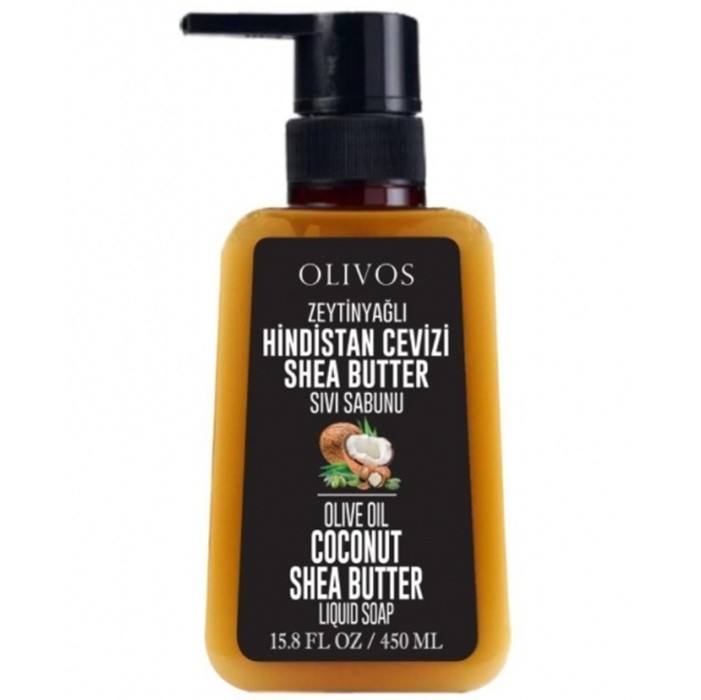 Sapun lichid cu ulei de masline, cocos si unt de shea 450ml Olivos