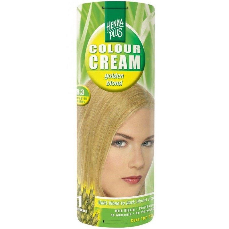 Crema nuantatoare 8.3 Colour Cream Golden Blond 60 ml Hennaplus