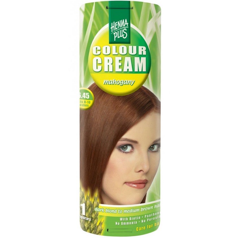Crema nuantatoare 6.45 Colour Cream Mahogany 60 ml Hennaplus