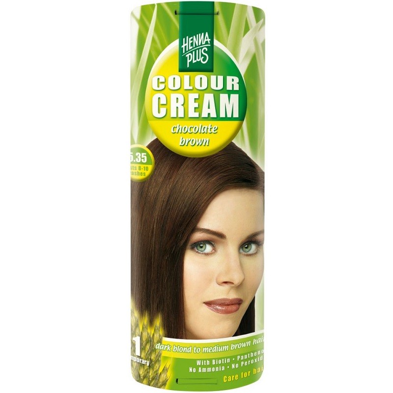 Crema nuantatoare 5.35 Colour Cream Chocolate Brown 60 ml Hennaplus