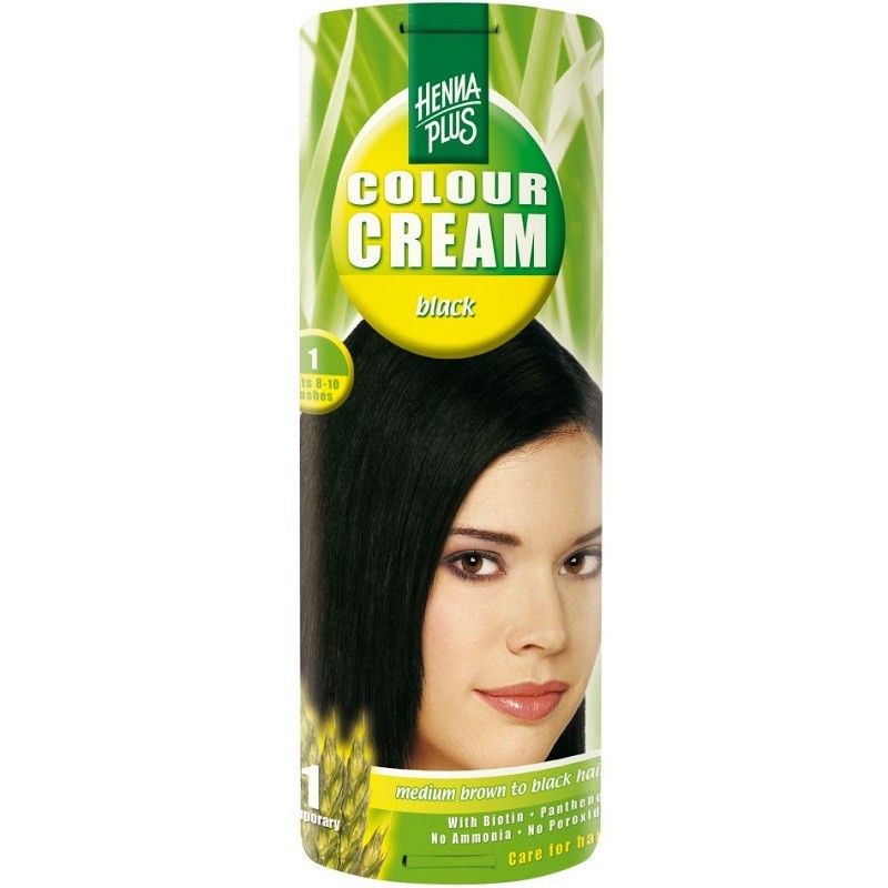 Crema nuantatoare 1 Colour Cream Black 60 ml Hennaplus