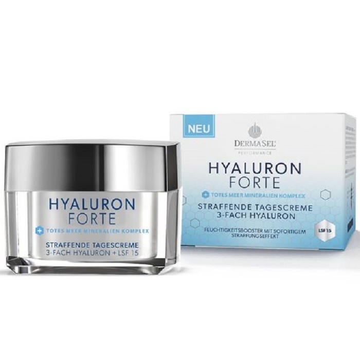Crema de zi tonifianta cu acid hialuronic forte, SPF 15 Dermasel 50ml
