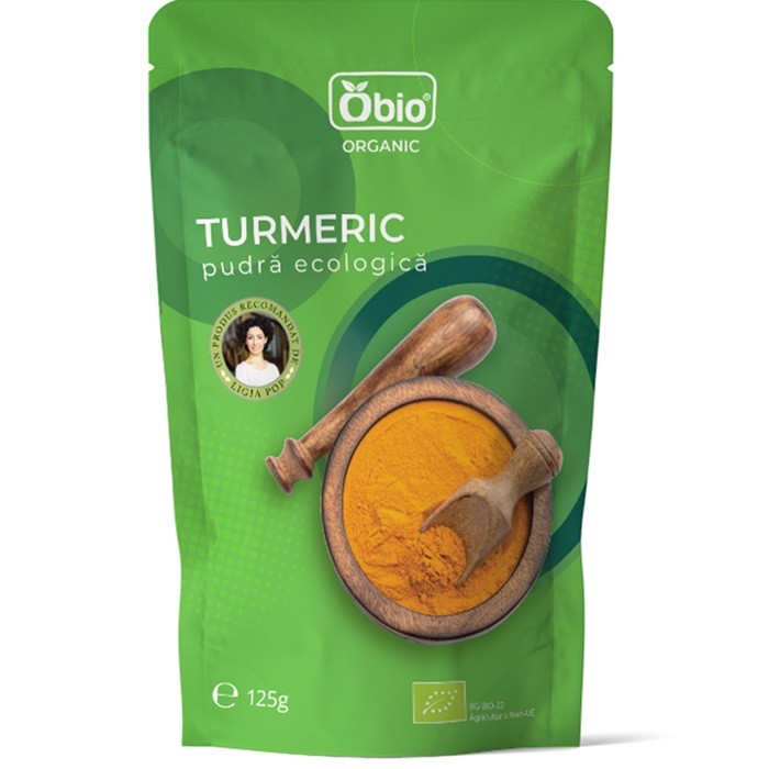 Turmeric pudra bio, curcuma organica 125g Obio