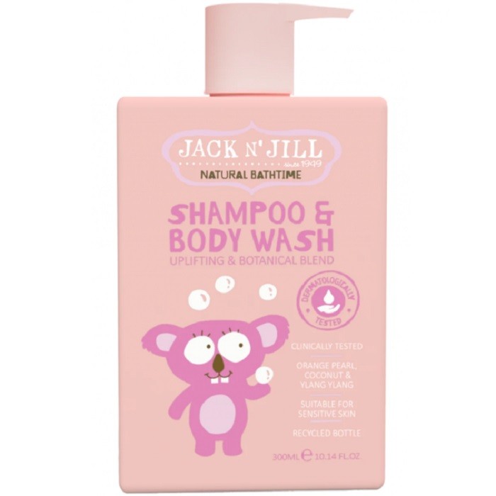 Sampon gel de dus pentru copii si piele sensibila Pink 300ml Jack n Jill