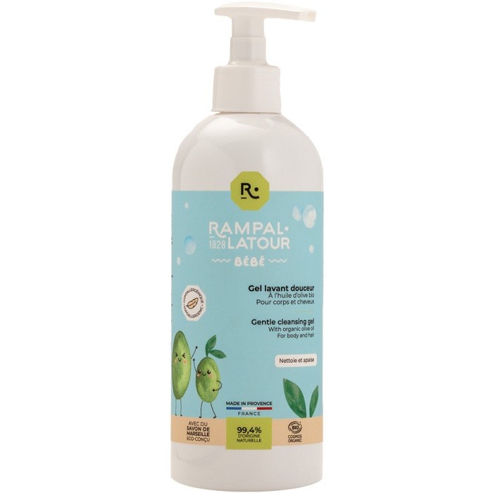 Gel de dus si sampon bio pt bebelusi 500ml Rampal Latour