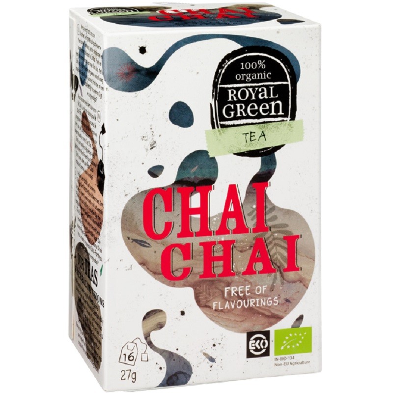 Ceai bio Chai Chai, ceai negru si plante ayurvedice 16 plicuri Royal Green
