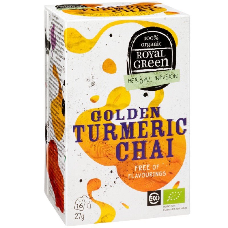 Ceai bio Golden Turmeric Chai 16 plicuri Royal Green