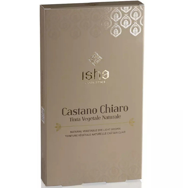 Vopsea de par naturala castaniu deschis 100g Isha Cosmetics