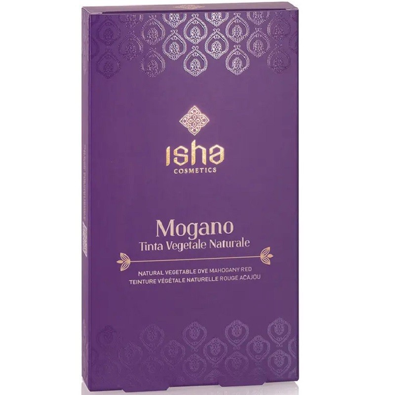 Vopsea de par naturala rosu mahon 100g Isha Cosmetics