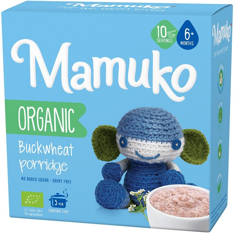 Porridge din hrisca bio 200g Mamuko 6+ luni