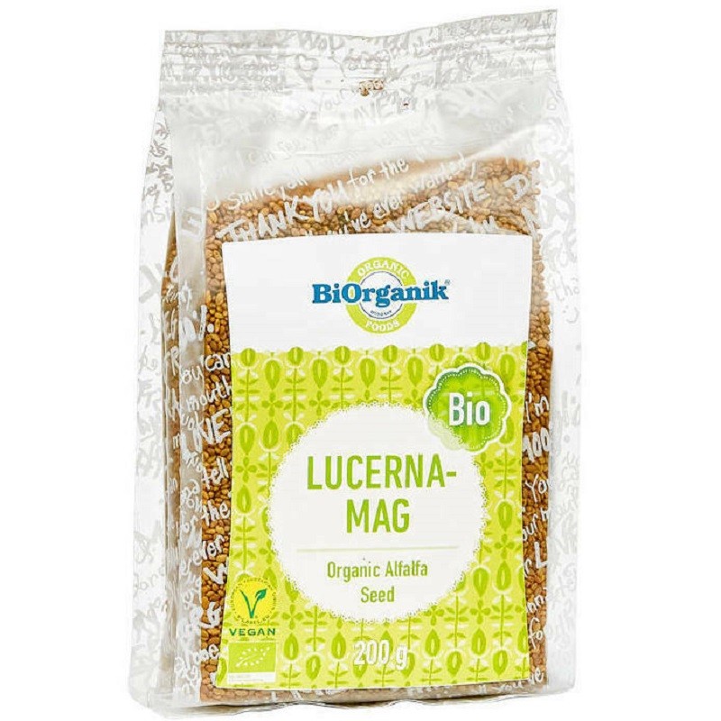 Lucerna (alfalfa) seminte pentru germinat bio 200g Biorganik