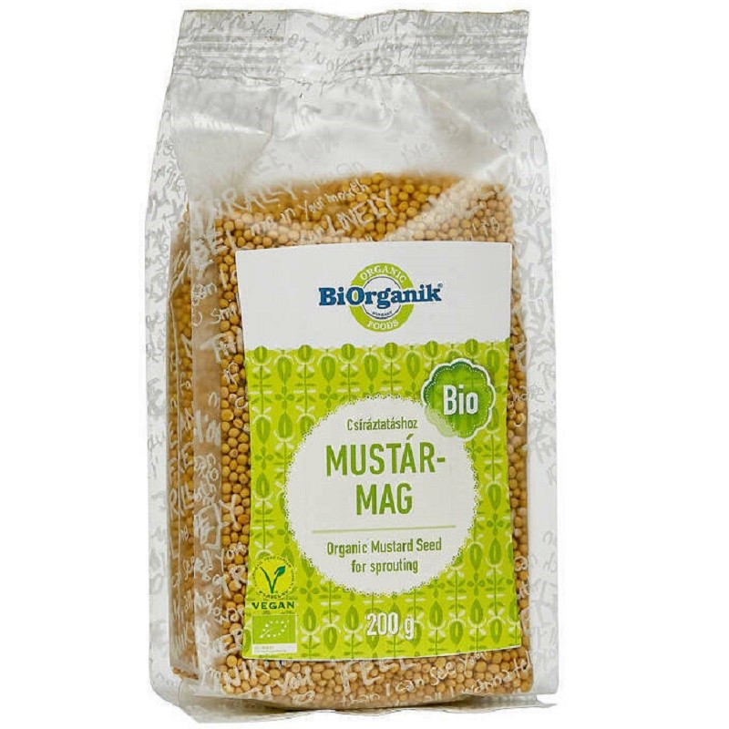 Mustar boabe pentru germinat bio 200g Biorganik