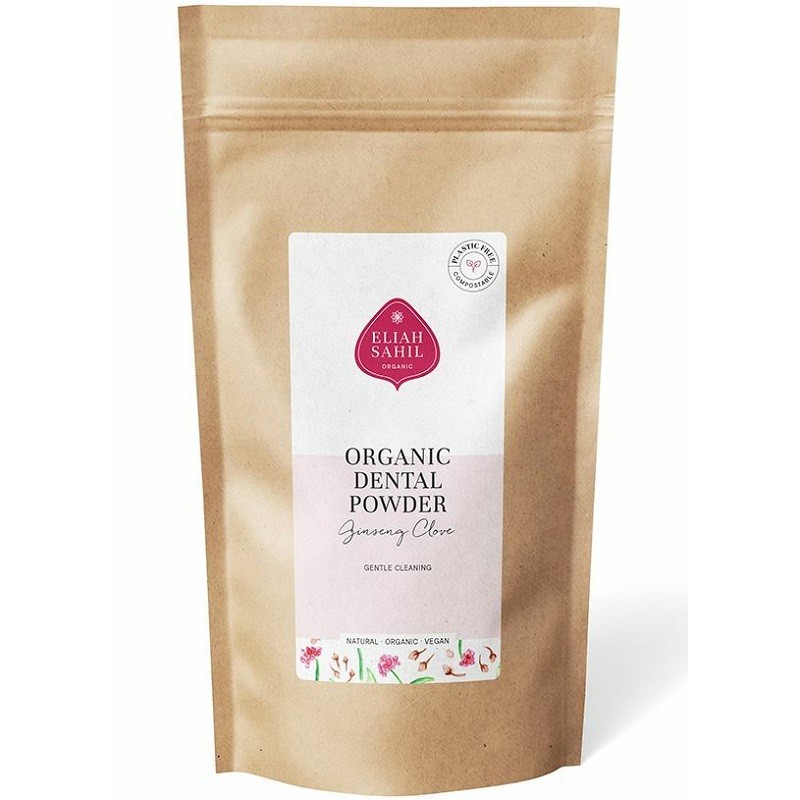 Pudra cu ginseng si cuisoare pentru curatarea dintilor bio 200g refill Eliah Sahil