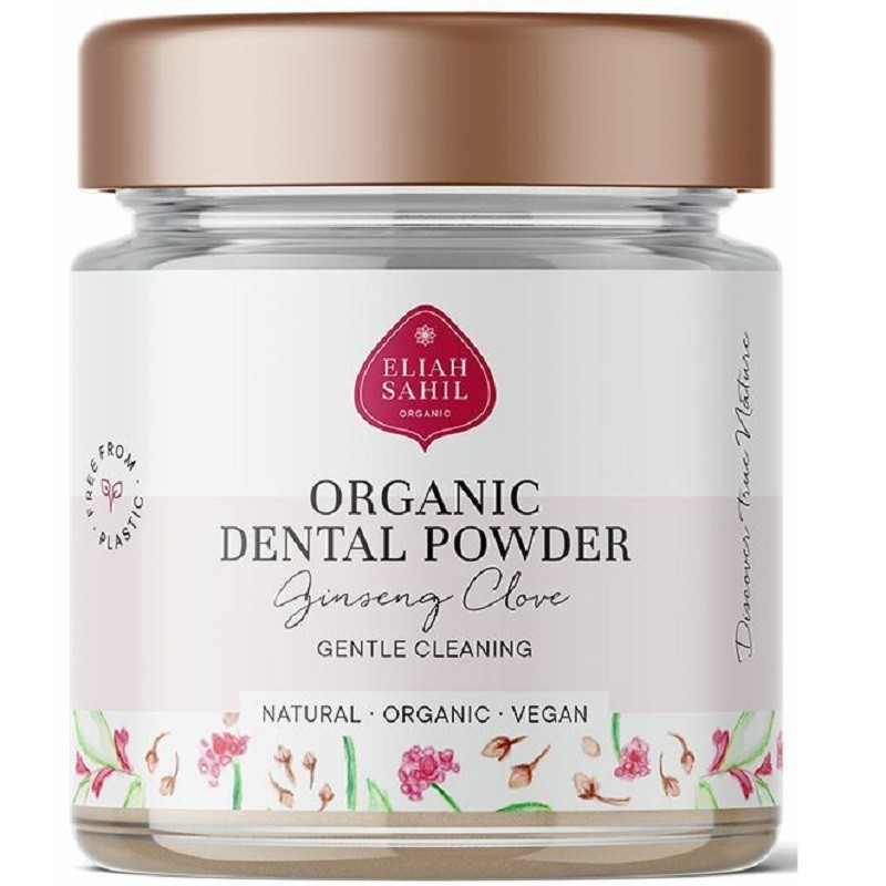 Pudra cu ginseng si cuisoare pentru curatarea dintilor bio 60g refill Eliah Sahil