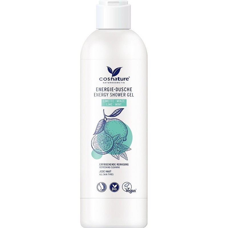Gel de dus Energy cu lime si menta bio, vegan 250ml Cosnature Naturkosmetik
