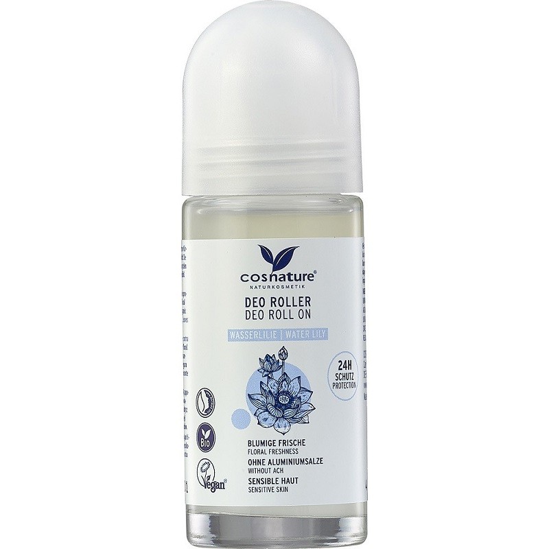 Deodorant Roll-on cu nufar si aloe bio, fara aluminiu, vegan 50ml Cosnature Naturkosmetik